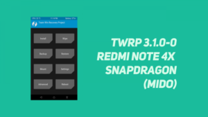 TWRP Recovery 3.1.0-0 Redmi Note 4X
