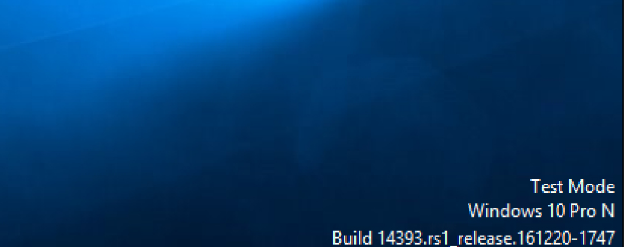 Watermark Test Mode di Windows 10