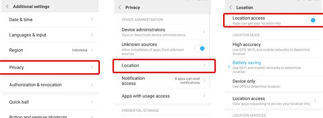 Cara Mematikan GPS Xiaomi Mematikan Melalui Settings