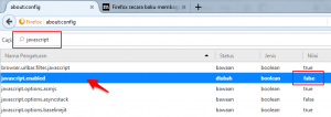 Menonaktifkan Javascript di Mozilla Firefox
