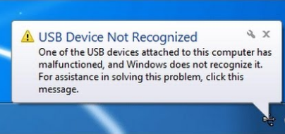 USB Not Recognized