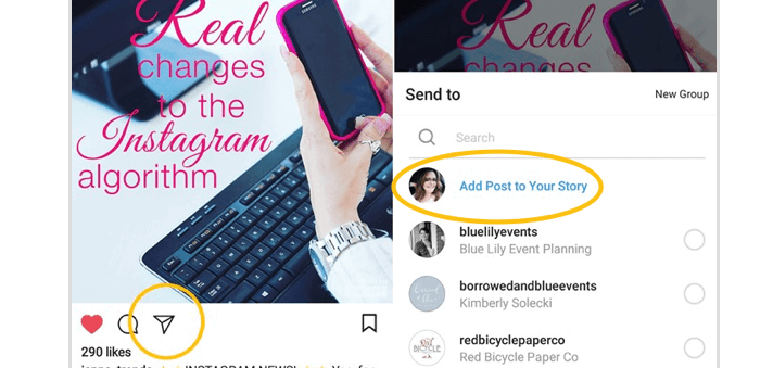 Mencegah Postingan Instagram di Posting Ulang Ke Stories