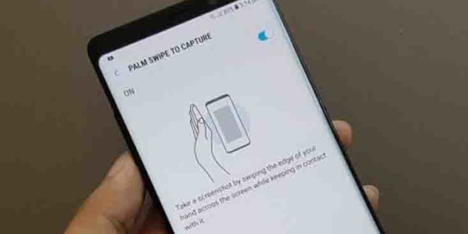 Cara Screenshot Samsung Galaxy A9 2018 Menggunakan Fitur Palm Swipe to Capture
