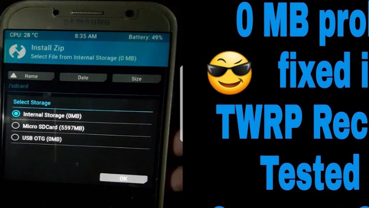 Cara Mengatasi Memori Internal Tidak Terbaca di TWRP