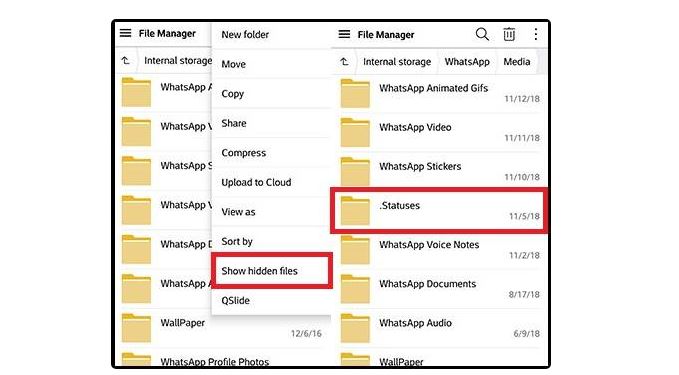 Cara Menyimpan Status WhatsApp Melalui File Manager
