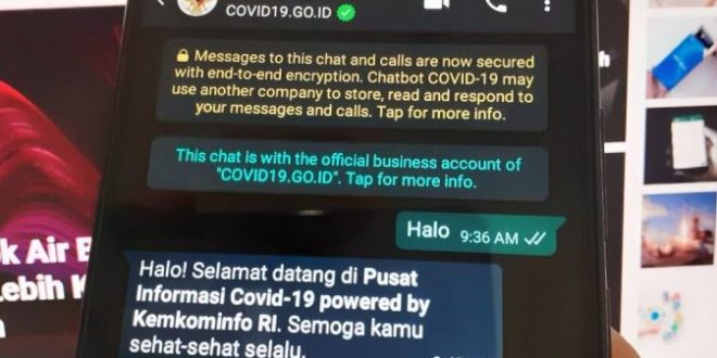 Cara Menggunakan Chatbot WhatsApp COVID-19 dari Kemkominfo