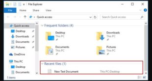 Cara Menampilkan Recent Documents Windows 10