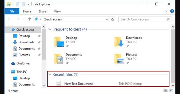 Cara Menampilkan Recent Documents Windows 10
