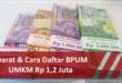 Syarat & Cara Daftar BPUM UMKM Rp 1,2 Juta