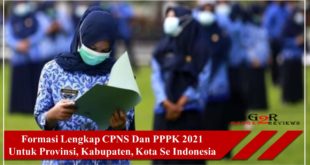 Formasi Lengkap CPNS Dan PPPK 2021 Untuk Provinsi, Kabupaten, Kota Se Indonesia