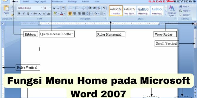 Fungsi Menu Home pada Microsoft Word