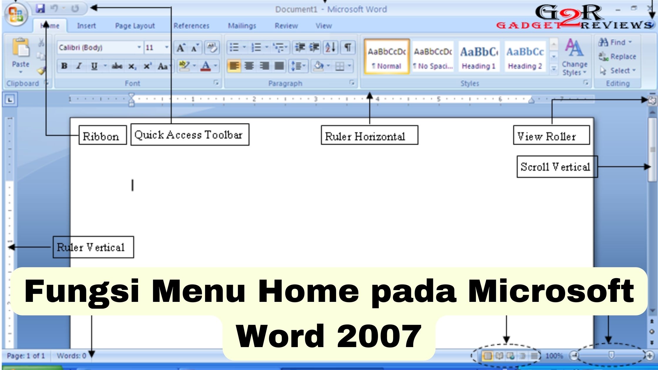 Fungsi Menu Home pada Microsoft Word