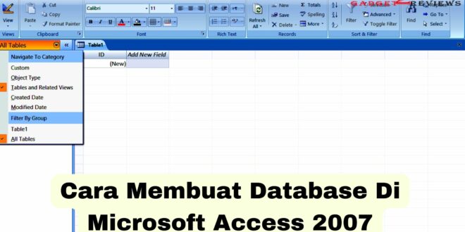 Cara Membuat Database Di Microsoft Access 2007