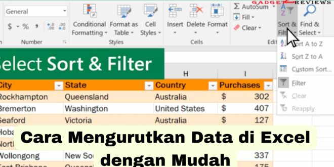 Cara Mengurutkan Data di Excel