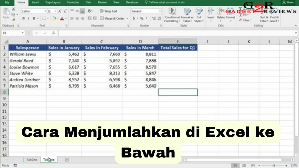 Cara Menjumlahkan Di Excel Ke Bawah ~ Gadget2reviewscom 3225