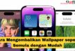 Cara Mengembalikan Wallpaper seperti Semula