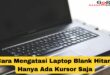 Laptop Blank Hitam Hanya Ada Kursor Saja